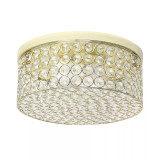 Elegant Designs Elipse Crystal 2 Light Round Ceiling Flush Mount