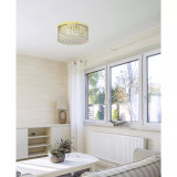 Elegant Designs Elipse Crystal 2 Light Round Ceiling Flush Mount
