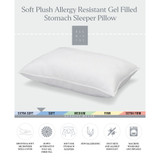 Signature Plush Allergy-Resistant Soft Density Stomach Sleeper Down Alternative Pillow, Standard - Set of 4