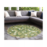 Frontporch Mum Aqua 5' x 5' Round Rug