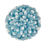 Frontporch Mum Aqua 5' x 5' Round Rug