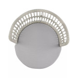 26.38" 3-Piece Steel, Polyester Monaco Patio 2-Person Seating Group with End Table with Cushions