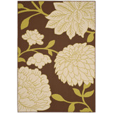 Hampton Brown and Ivory 6'7" x 9'6" Outdoor Area Rug