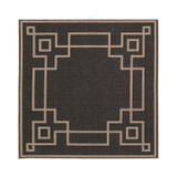 Alfresco ALF-9630 Black 7'3" Square Area Rug, Indoor/Outdoor