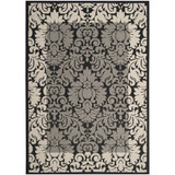 Courtyard Black and Sand 9' x 12' Outdoor Area Rug