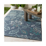 Alfresco ALF-9673 Charcoal 6' x 9' Area Rug, Indoor/Outdoor