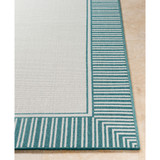 Alfresco ALF-9680 Teal 2'3" x 4'6" Area Rug, Indoor/Outdoor