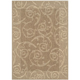 Courtyard Brown and Natural 2' x 3'7" Outdoor Area Rug