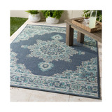 Alfresco ALF-9670 Charcoal 3' x 5'6" Area Rug, Indoor/Outdoor