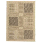 Courtyard Sand and Black 2' x 3'7" Outdoor Area Rug