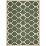 Courtyard Dark Green and Beige 9' x 12' Outdoor Area Rug