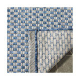 Courtyard Blue and Light Gray 5'3" x 7'7" Sisal Weave Outdoor Area Rug