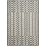 Courtyard Anthracite and Beige 4' x 5'7" Sisal Weave Outdoor Area Rug