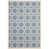 Courtyard Blue and Beige 9' x 12' Sisal Weave Outdoor Area Rug