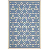Courtyard Blue and Beige 8' x 11' Sisal Weave Outdoor Area Rug