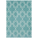 Alfresco ALF-9653 Teal 2'3" x 4'6" Area Rug, Indoor/Outdoor
