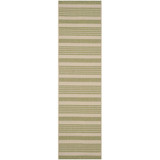 Courtyard Beige and Sweet Pea 2'3" x 8' Sisal Weave Runner Outdoor Area Rug