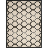 Courtyard Beige and Black 8' x 11' Sisal Weave Outdoor Area Rug