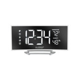 602-249 Curved Mirror LED Alarm Clock