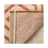 Courtyard Beige and Terracotta 5'3" x 7'7" Sisal Weave Outdoor Area Rug