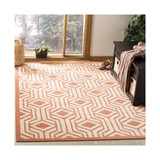 Courtyard Beige and Terracotta 5'3" x 7'7" Sisal Weave Outdoor Area Rug