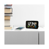 Color LED Alarm Clock with USB Charging Port