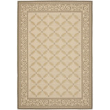 Courtyard Beige and Dark Beige 4' x 5'7" Outdoor Area Rug