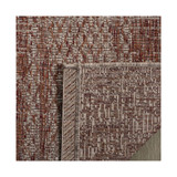 Courtyard Light Beige and Terracotta 5'3" x 7'7" Sisal Weave Outdoor Area Rug