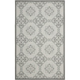Courtyard Light Gray and Anthracite 6'7" x 9'6" Sisal Weave Outdoor Area Rug