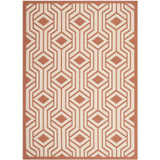 Courtyard Beige and Terracotta 4' x 5'7" Sisal Weave Outdoor Area Rug