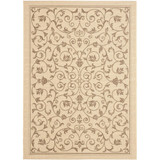 Courtyard Natural and Brown 2'3" x 10' Runner Outdoor Area Rug