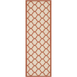 Courtyard Beige and Terracotta 2'3" x 6'7" Sisal Weave Runner Outdoor Area Rug