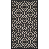 Courtyard Black and Beige 2'7" x 5' Sisal Weave Outdoor Area Rug