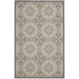 Courtyard Light Gray and Anthracite 4' x 5'7" Sisal Weave Outdoor Area Rug