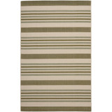 Courtyard Beige and Green 5'3" x 5'3" Sisal Weave Round Outdoor Area Rug