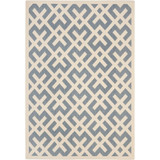 Courtyard Blue and Bone 9' x 12' Outdoor Area Rug