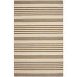 Courtyard Brown and Bone 4' x 5'7" Outdoor Area Rug