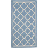 Courtyard Blue and Beige 2' x 3'7" Sisal Weave Outdoor Area Rug