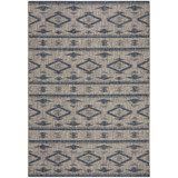 Courtyard Gray and Navy 4' x 5'7" Outdoor Area Rug