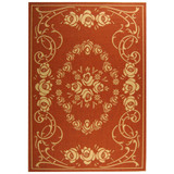 Courtyard Terracotta and Natural 2' x 3'7" Sisal Weave Outdoor Area Rug