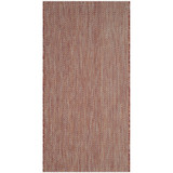 Courtyard Red and Beige 2'7" x 5' Outdoor Area Rug