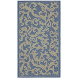 Courtyard Blue and Natural 5'3" x 7'7" Outdoor Area Rug