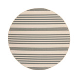 Courtyard Gray and Bone 4' x 4' Round Outdoor Area Rug