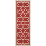 Courtyard Red and Bone 2'3" x 8' Runner Outdoor Area Rug