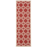 Courtyard Red and Beige 2'3" x 6'7" Runner Outdoor Area Rug