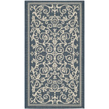 Courtyard Navy and Beige 2' x 3'7" Sisal Weave Outdoor Area Rug