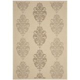 Courtyard Natural and Brown 2'3" x 6'7" Runner Outdoor Area Rug