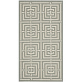 Courtyard Gray and Cream 2'7" x 5' Sisal Weave Outdoor Area Rug