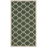 Courtyard Dark Green and Beige 2' x 3'7" Outdoor Area Rug