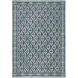 Courtyard Navy and Aqua 2' x 3'7" Sisal Weave Outdoor Area Rug